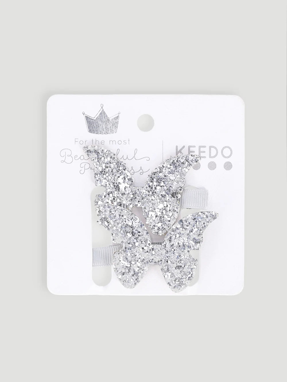 Keedo 2 Pack Glitter Butterfly Clip