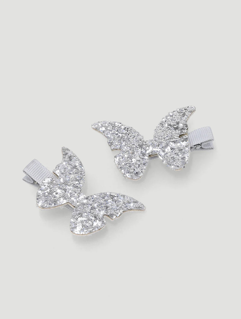 Keedo 2 Pack Glitter Butterfly Clip