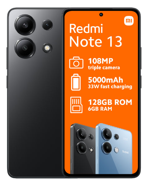 Redmi Note 13 128GB Dual Sim Black Cellphone – Edgars