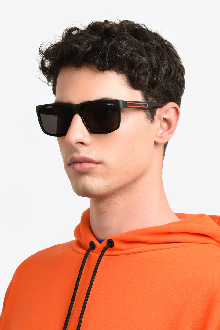 PLD 2149/S Rectangular Sunglasses - Black/Orange