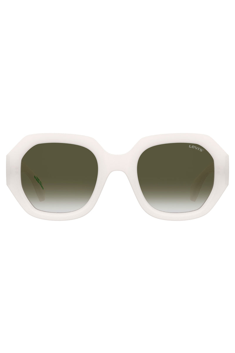 Green Shaded Sunglasses - White