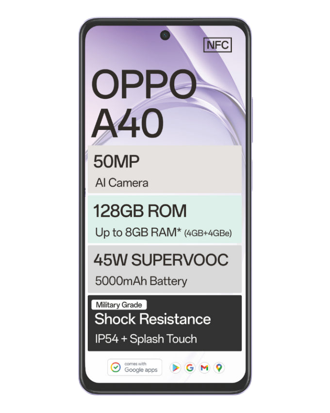 A40 Dual Sim Purple Cellphone