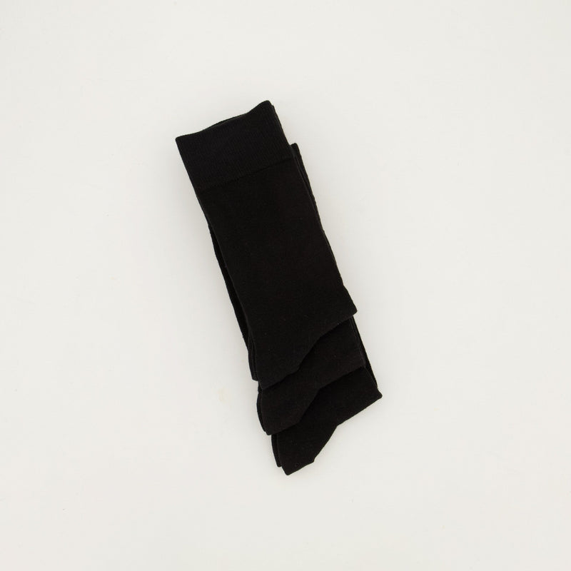 Mens - 3 Pack Plain Anklet Socks - Black