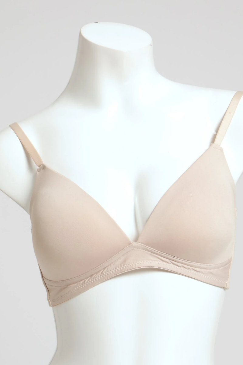 2 Pack A-Line Bra - Beige/White