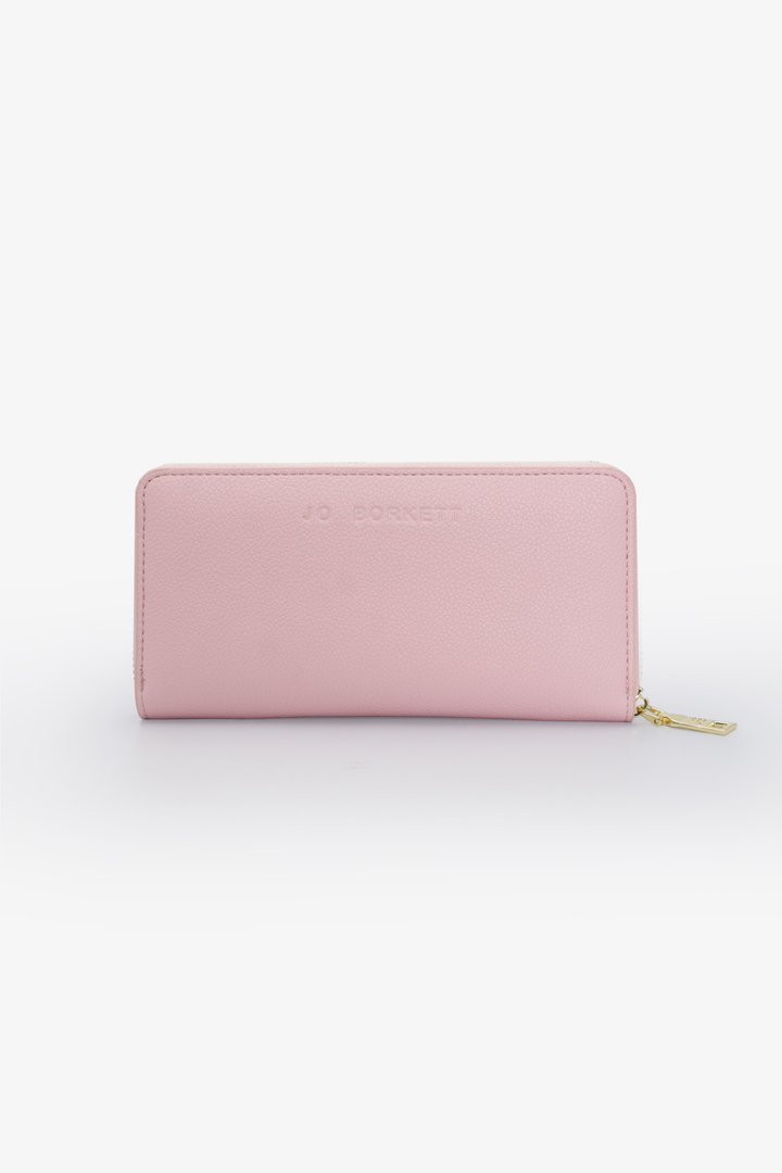 Charlotte Light Text Zip Around Purse - Pink
