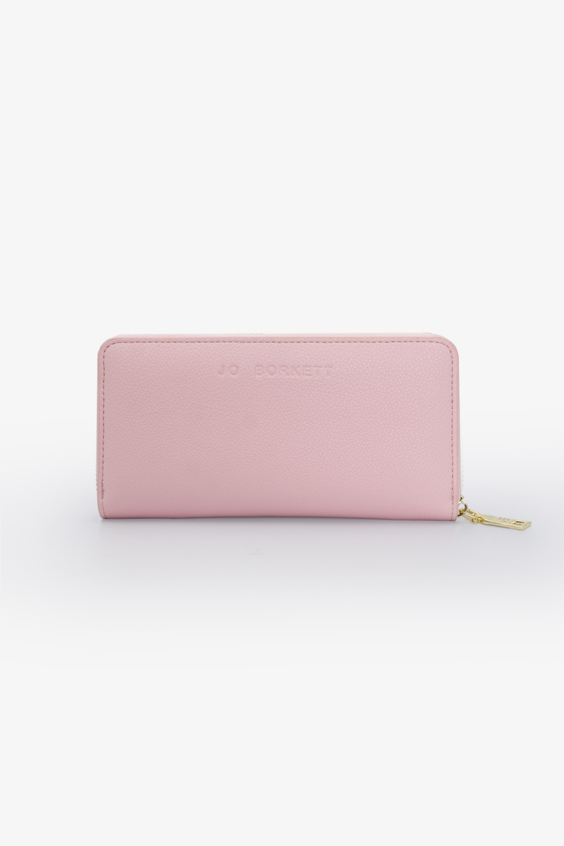 Charlotte Light Text Zip Around Purse - Pink