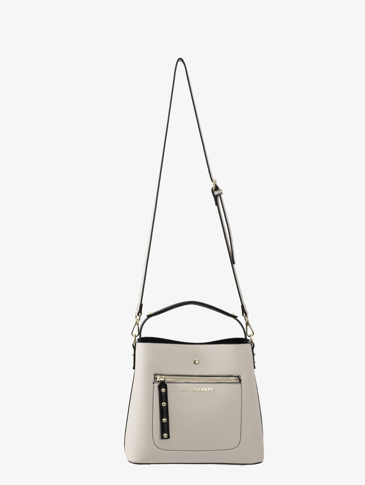 Elexi-Zip Front Bag - Cream