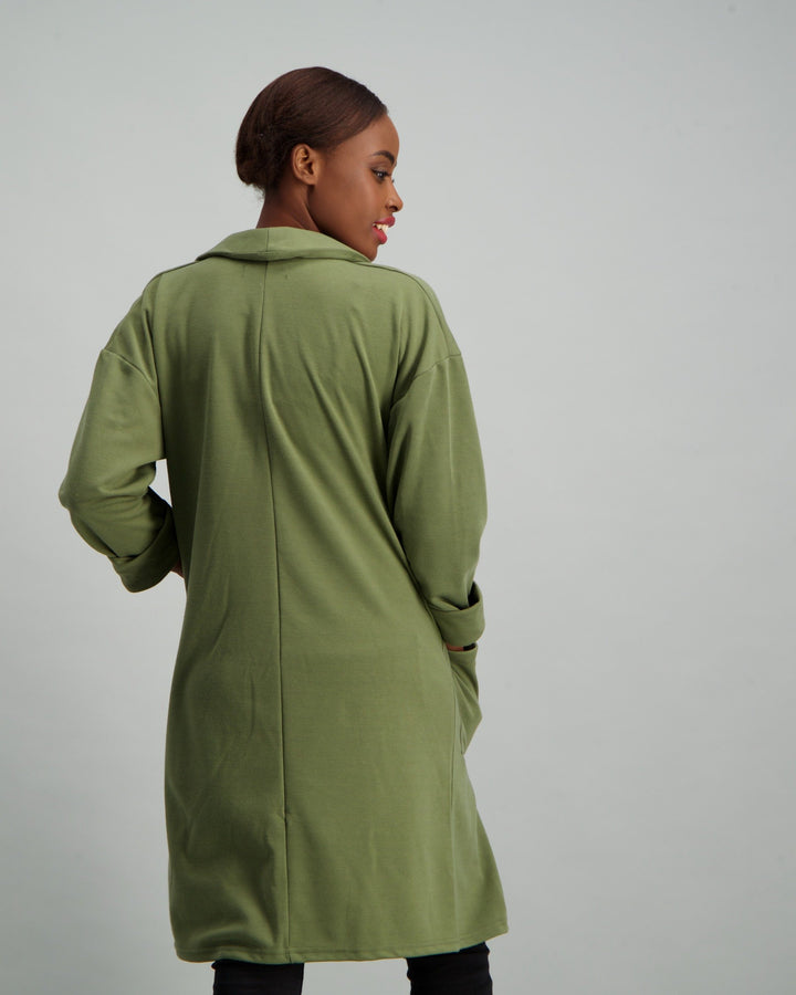 Ladies Longline Duster Coat - Fatigue
