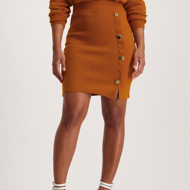 Ladies-Button Detail Skirt