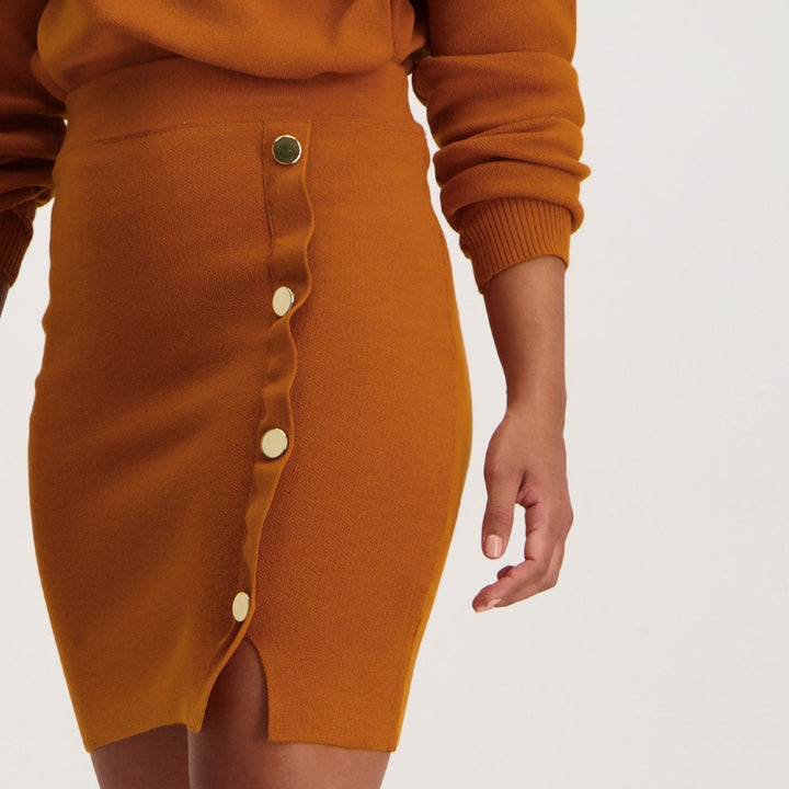 Ladies-Button Detail Skirt