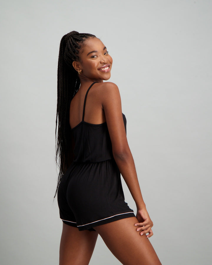 Ladies Jumpsuit Pyjama - Black