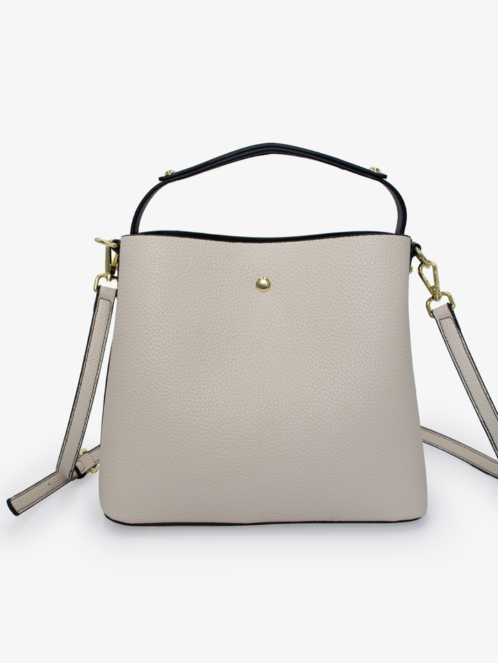 Elexi-Zip Front Bag - Cream