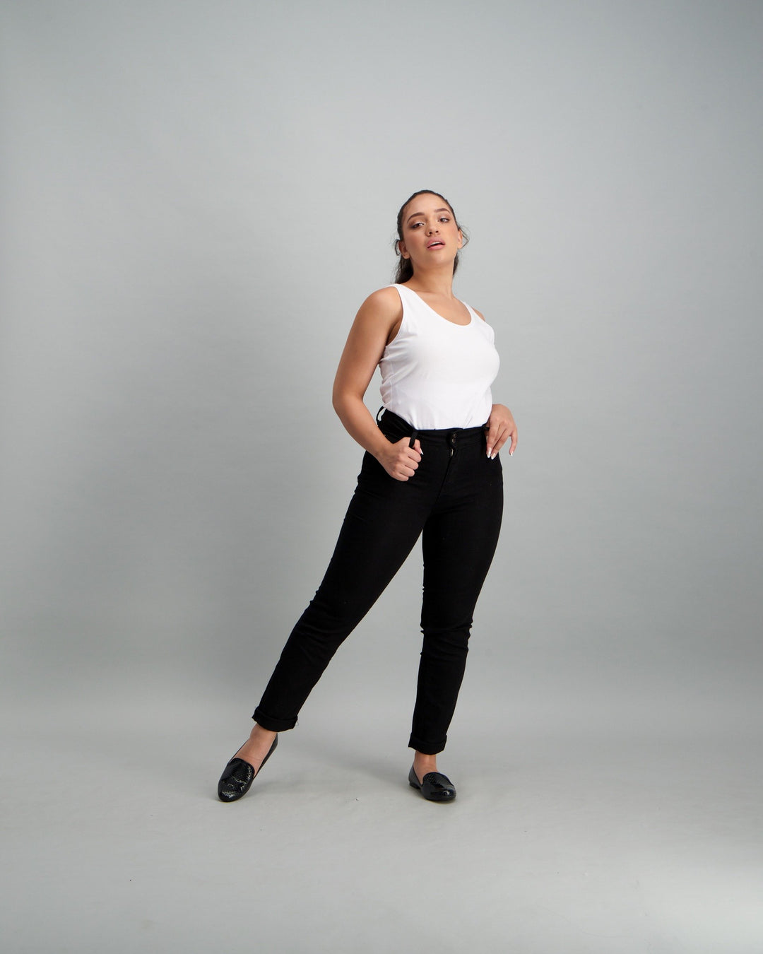 Ladies Black Slim Fit Denim Jean