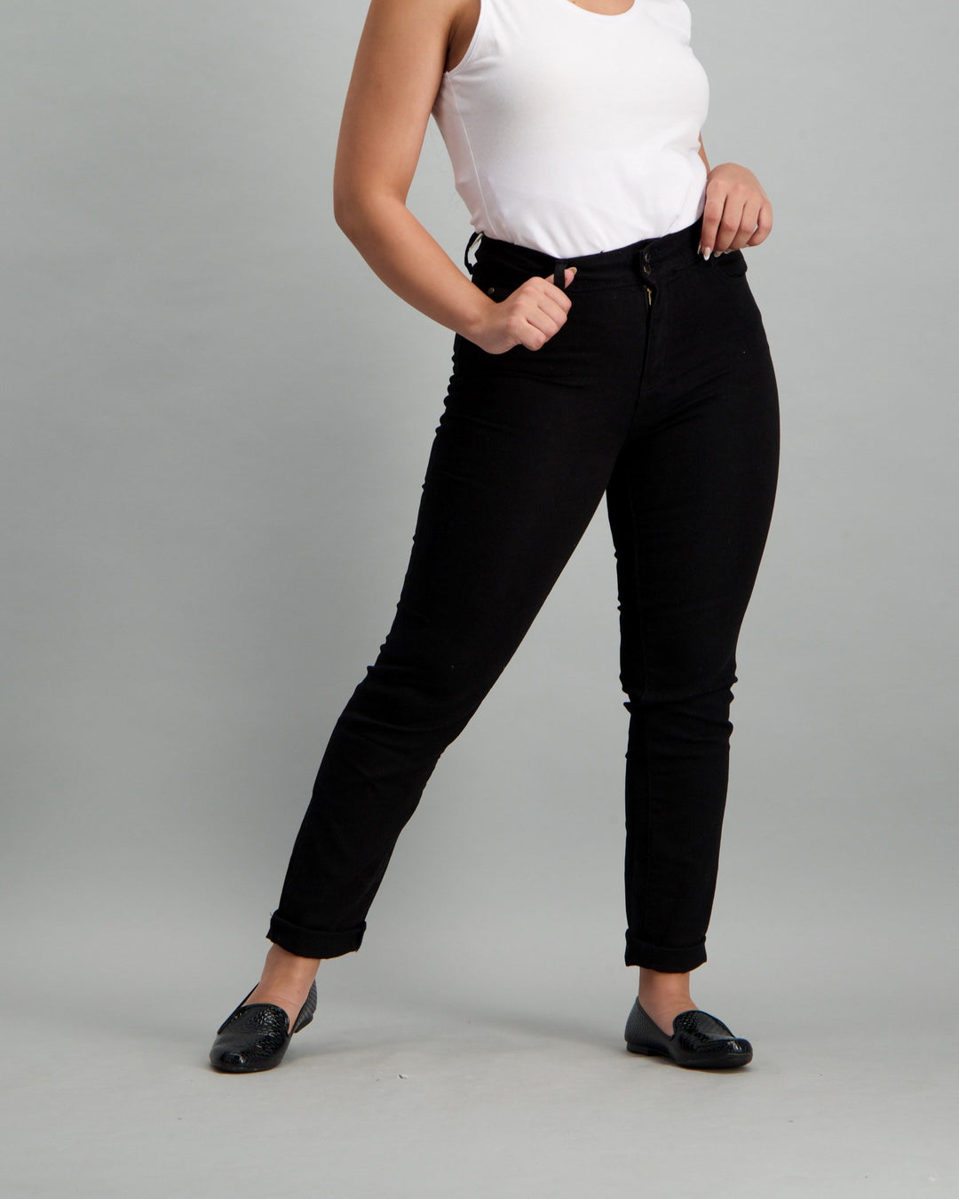 Ladies Black Slim Fit Denim Jean