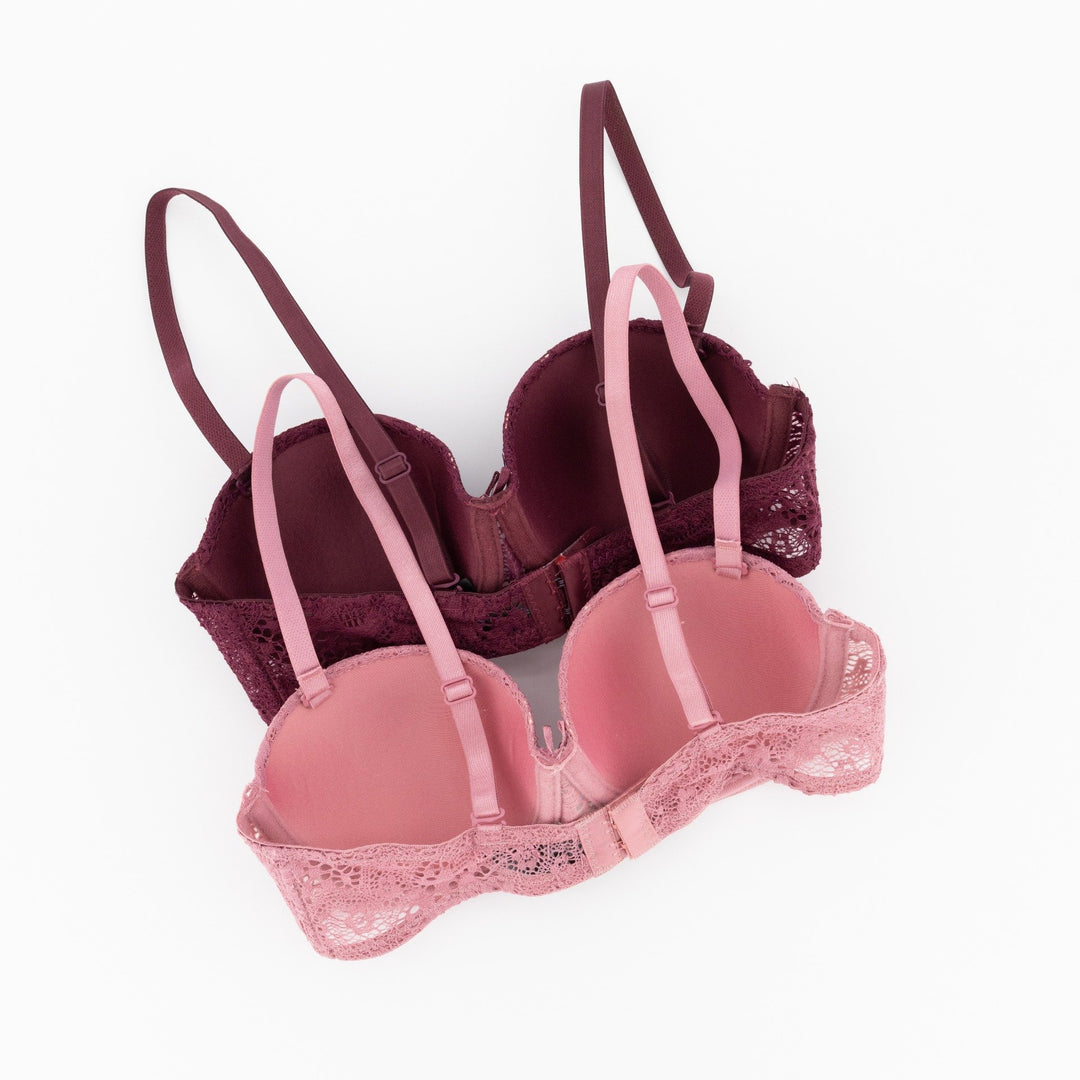 Ladies-2 Pack Core Lace Balconette Bra