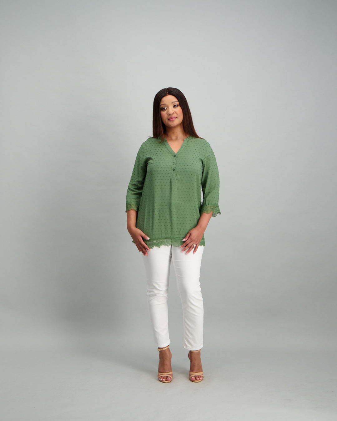 Ladies Baby Doll Top - Khaki