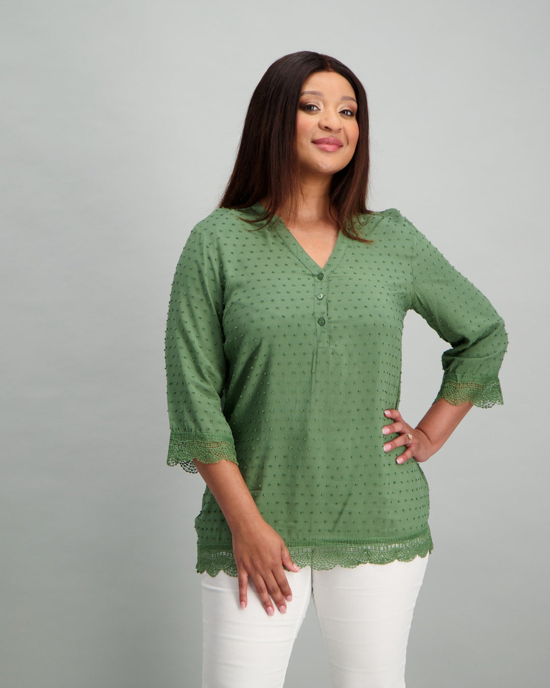 Ladies Baby Doll Top - Khaki