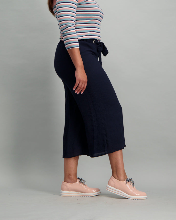 Ladies Flared Pant - Navy