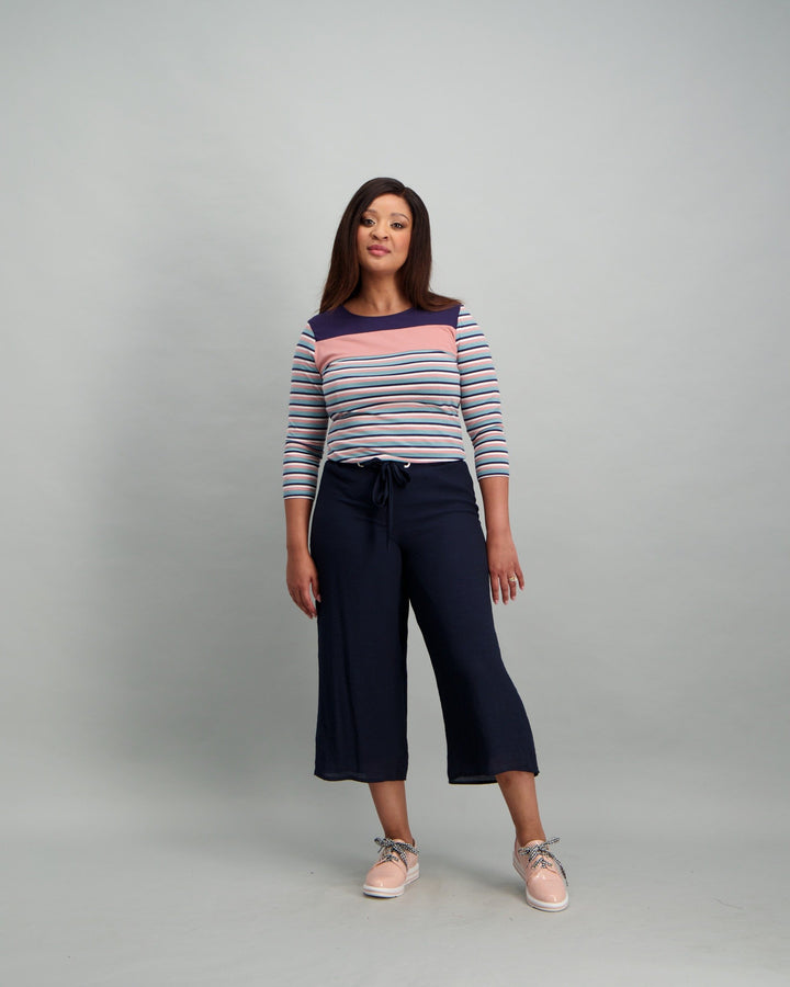 Ladies Flared Pant - Navy