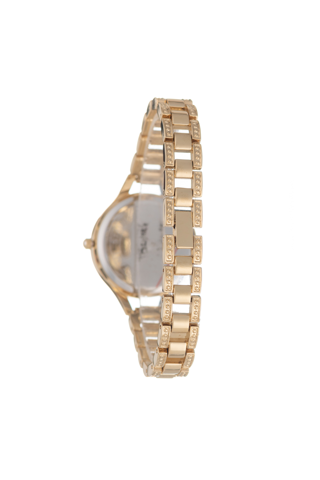 30Mm Gold Alloy Case & Bracelet With Stone Detail Watch - Gold