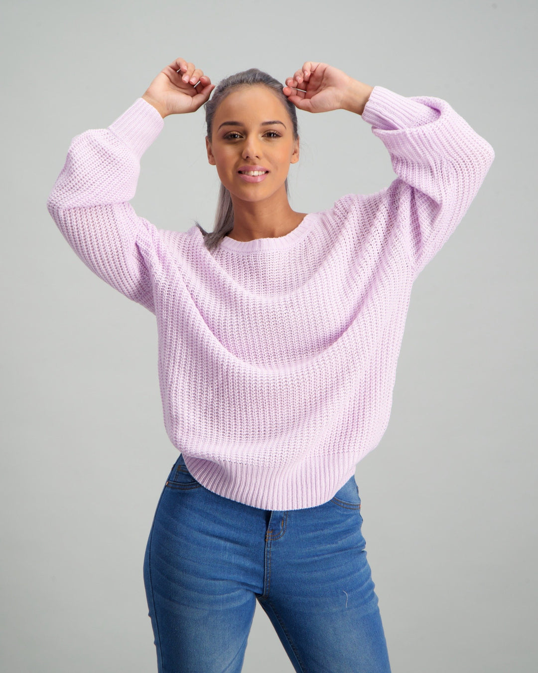 Ladies Ladies Pullover with Lace-Up Back Detail Blush – Edgars