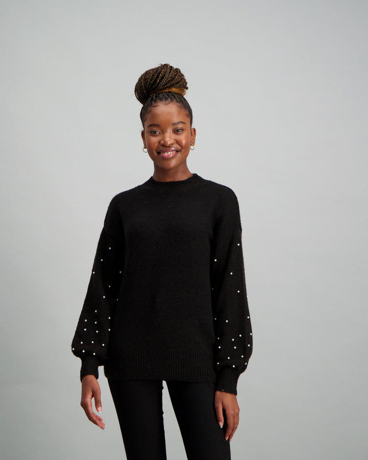 Ladies-Pearl Knit Jumper