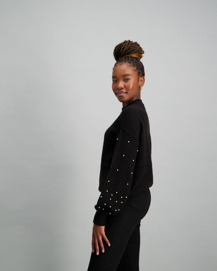 Ladies-Pearl Knit Jumper