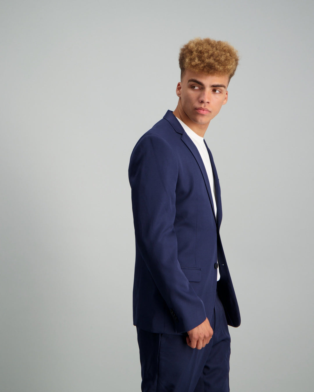 Men's Skinny Fit Suit Jacket - Navy