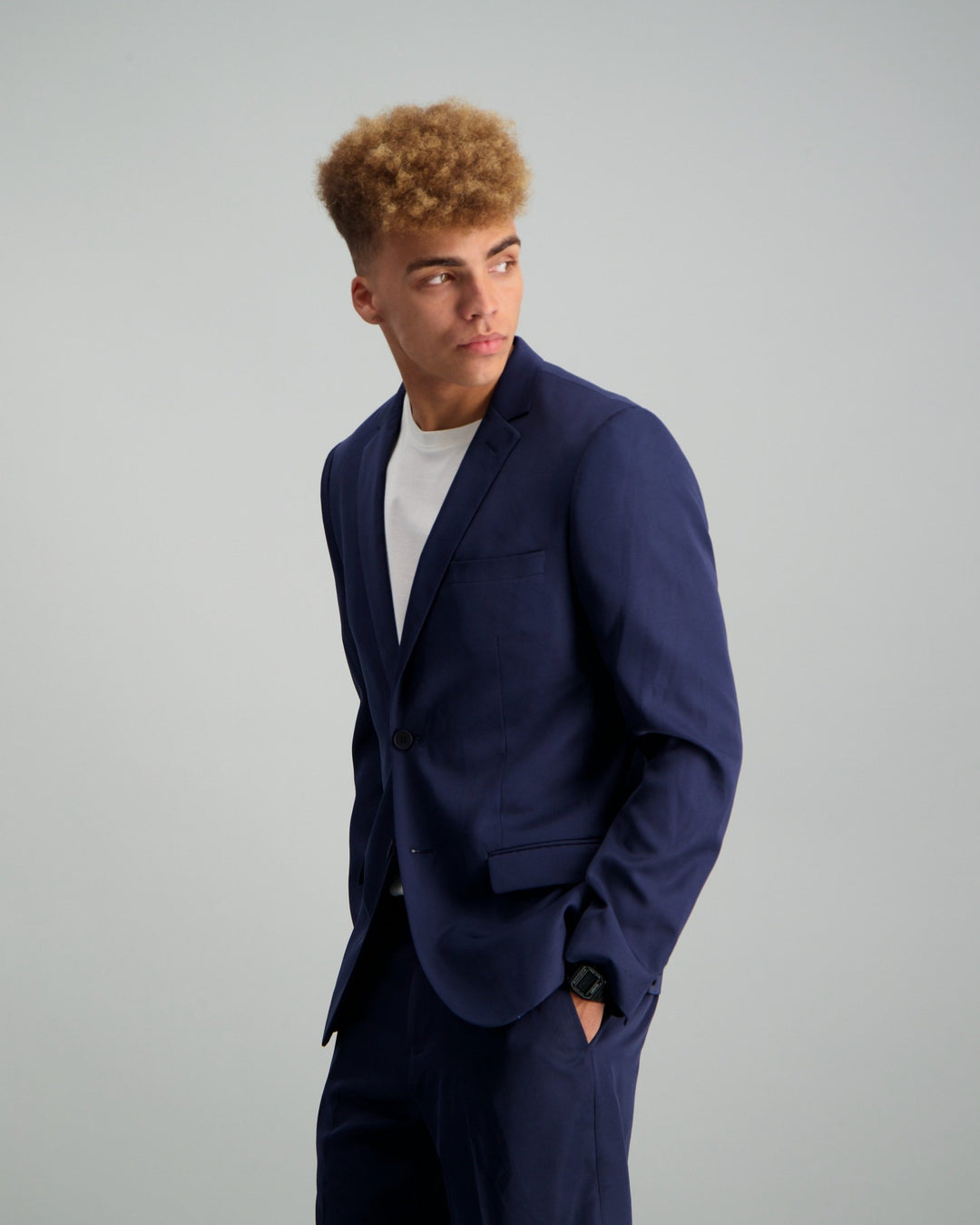 Men's Skinny Fit Suit Jacket - Navy