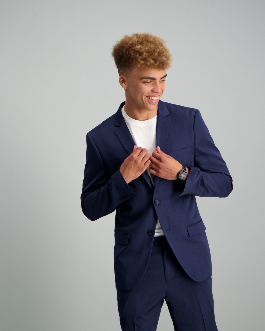 Men's Skinny Fit Suit Jacket - Navy