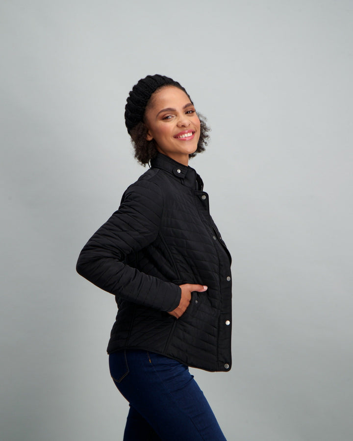 Ladies Basic Puffer Jacket - Black