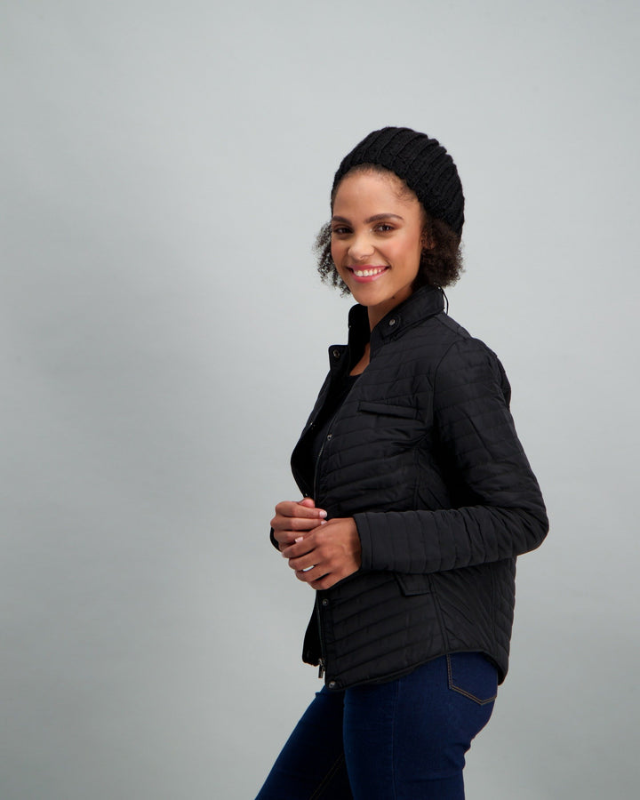 Ladies Basic Puffer Jacket - Black
