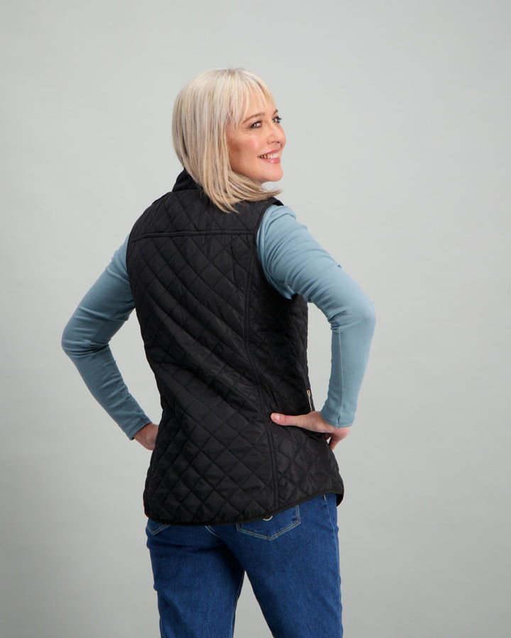 Ladies Puffer Gilet - Black
