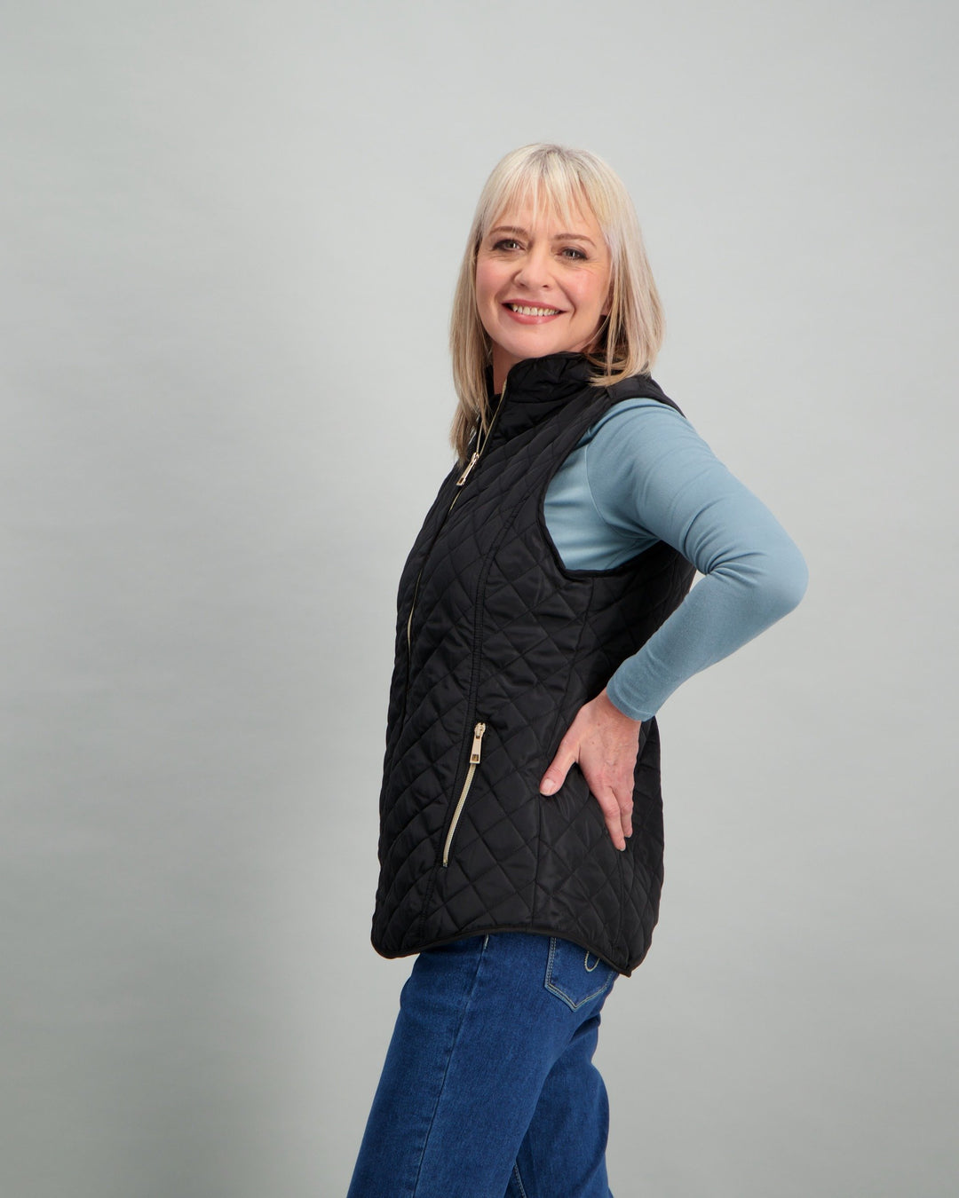 Ladies Puffer Gilet - Black