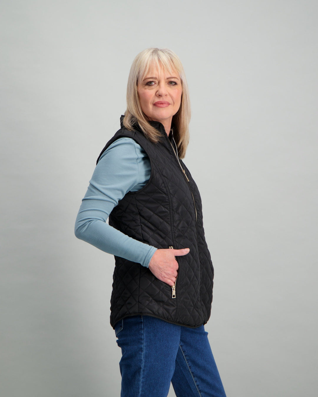 Ladies Puffer Gilet - Black