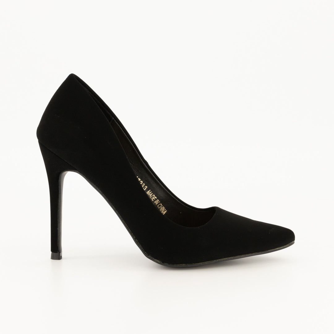 Ladies-Black Lamy Pointy Heel Shoe