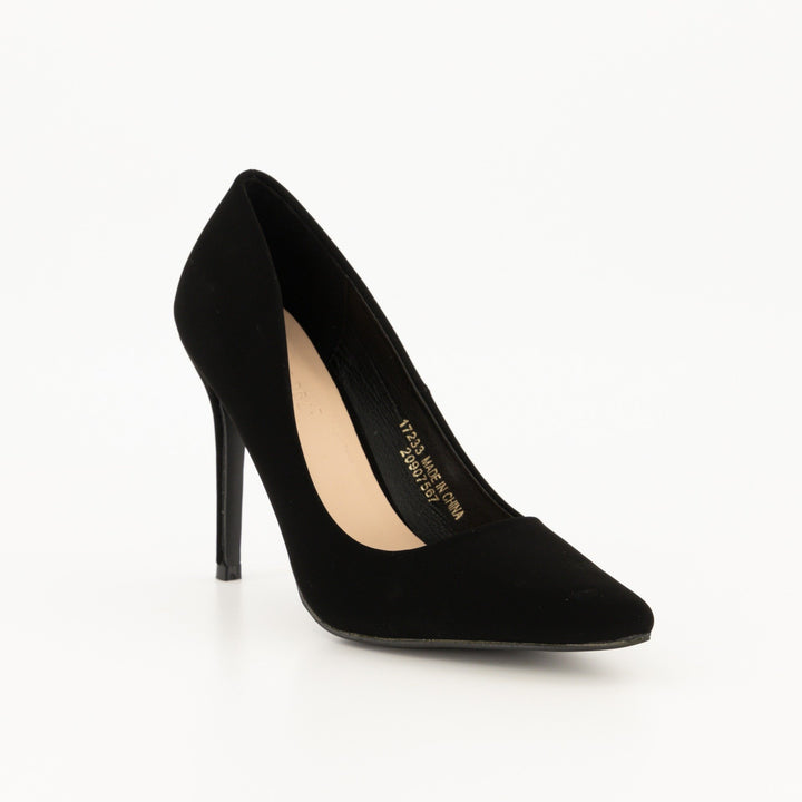 Ladies-Black Lamy Pointy Heel Shoe