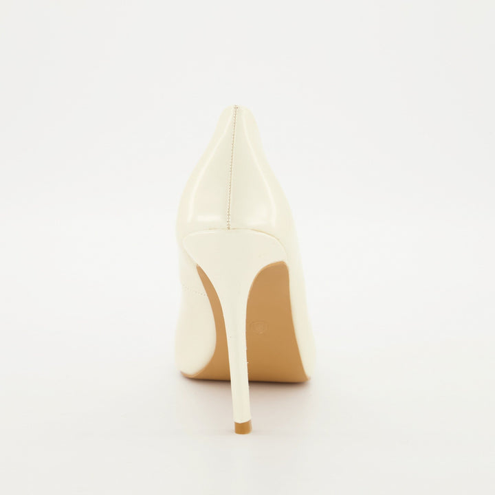 Ladies Pointy Court Heel - Bone