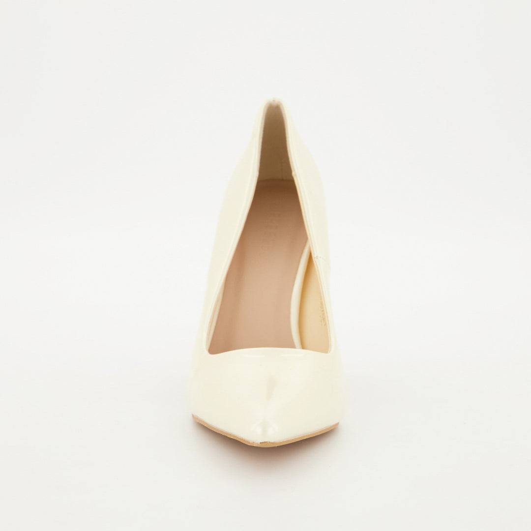Ladies Pointy Court Heel - Bone