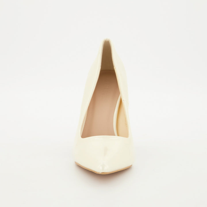 Ladies Pointy Court Heel - Bone