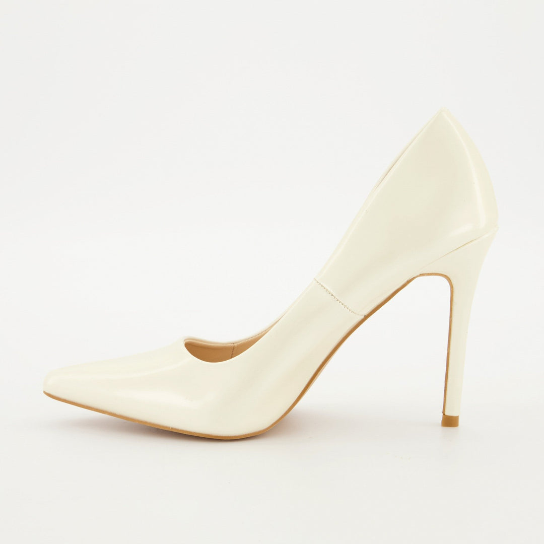 Ladies Pointy Court Heel - Bone