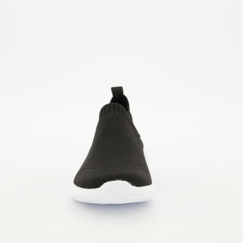 Ladies Slip On Knit Sneaker - Black
