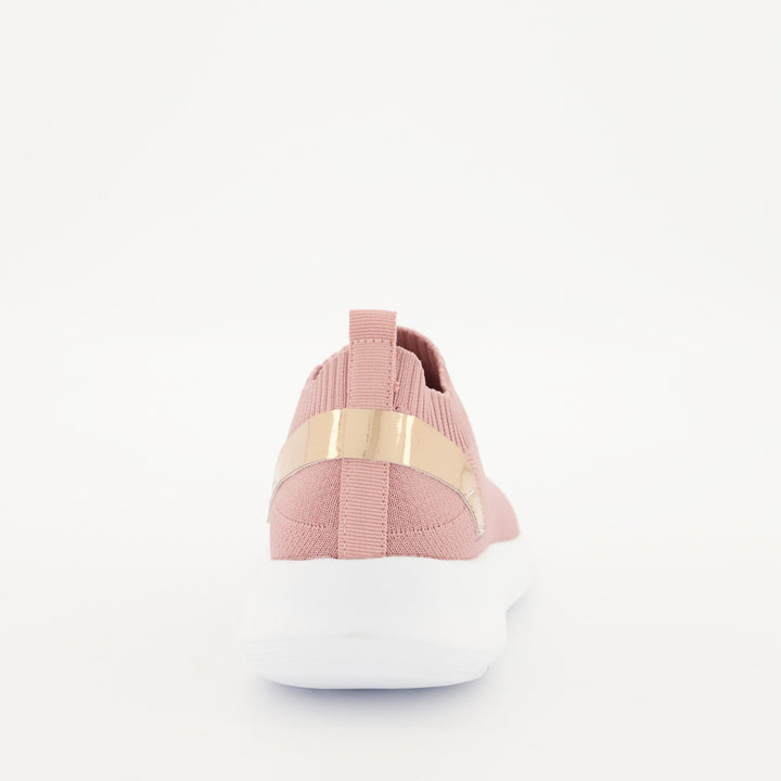 Ladies Slip On Knit Sneaker - Blush