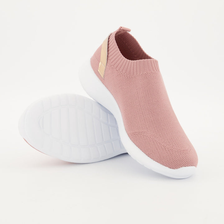 Ladies Slip On Knit Sneaker - Blush