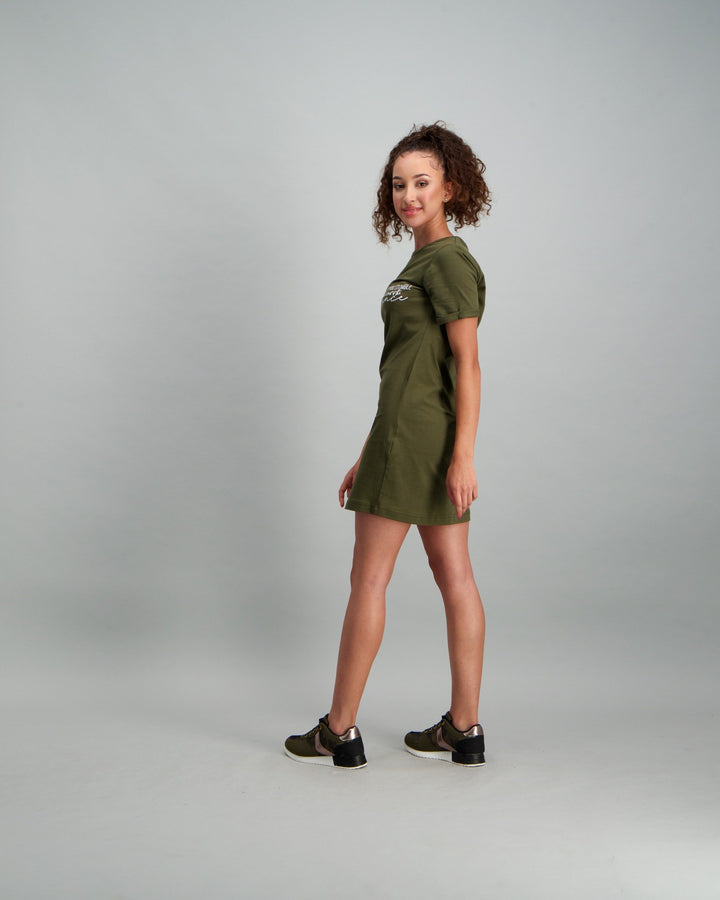 Ladies T-Shirt Dress - Khaki