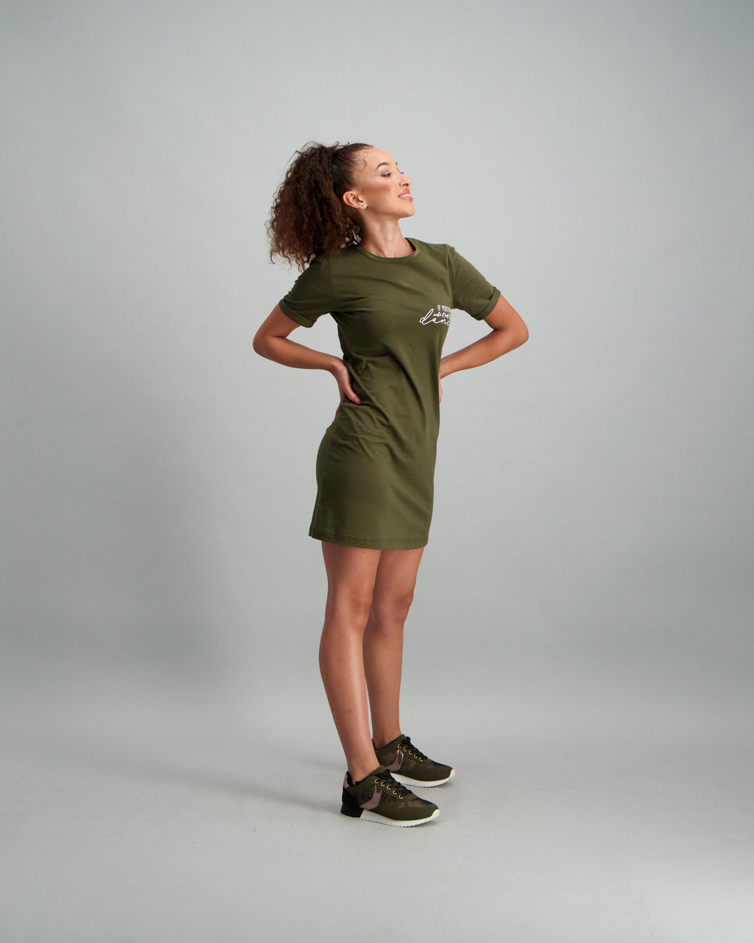 Ladies T-Shirt Dress - Khaki