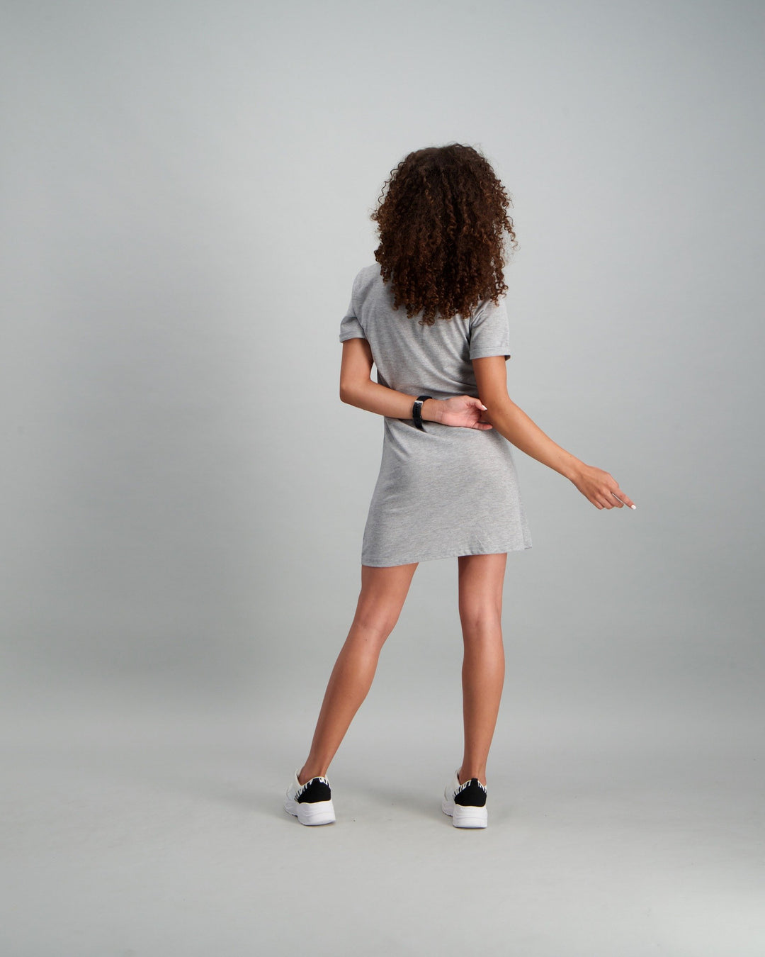 Ladies T-Shirt Dress - Grey