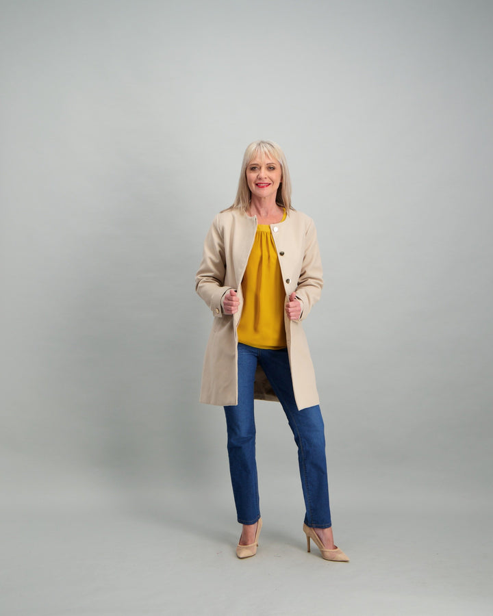 Ladies Melton Jacket - Stone