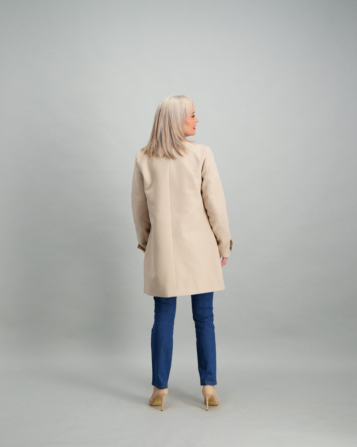 Ladies Melton Jacket - Stone