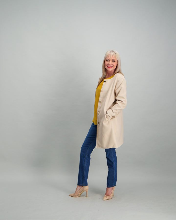 Ladies Melton Jacket - Stone